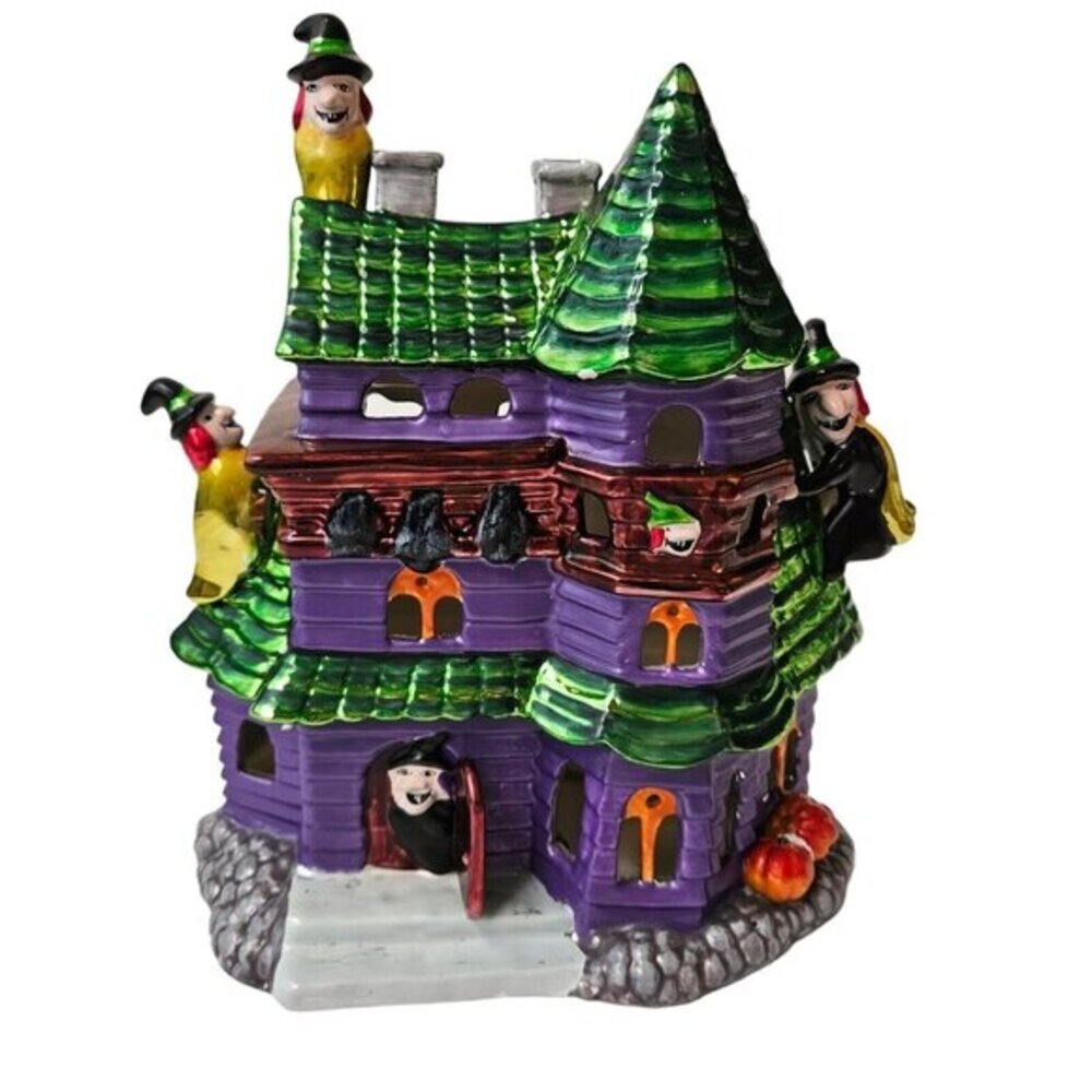 Christopher Radko Halloween House Witch Manor Holiday Celebrations Lighted READ